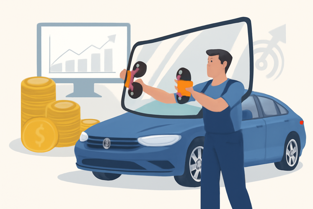 Front window replacement illustration